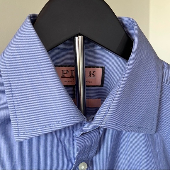 Thomas Pink Jermyn Street Edition Men's Blue Dress Shirt - Picture 2 of 7